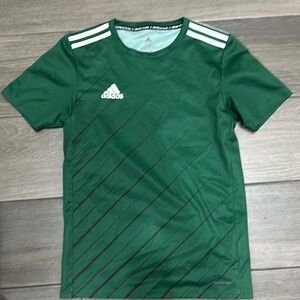 Adidas Green Performance Jersey with White Stripes
